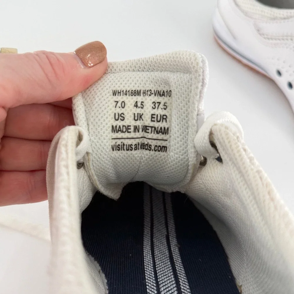 KEDS Spirit White Leather Retro Walking Sneakers Women's Size 7